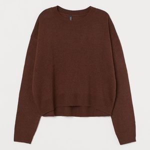 COPY - ✨Chocolate Brown crop knit sweater✨
